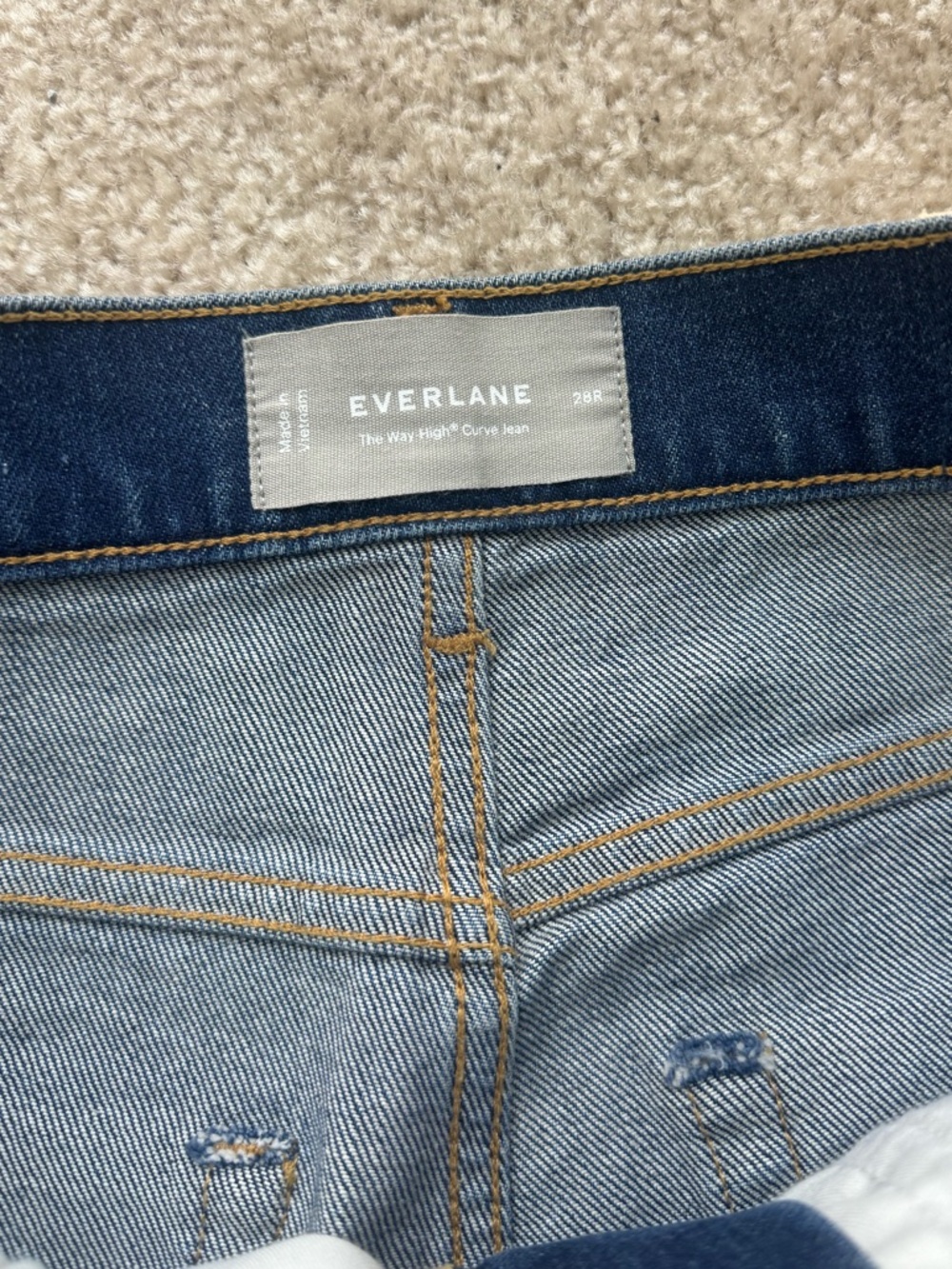 Everlane The Way High Curve Jean Ocean Size 28R - Picture 5 of 7
